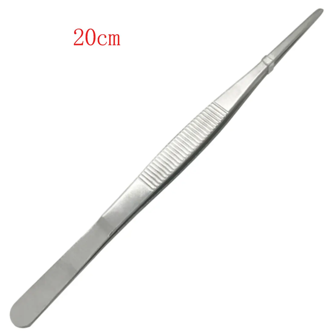 20cm Пинцет 12,5 см/16 см/18 см/20 см/25 см/30 см из нержавеющей стали, медицинский стоматологический точный длинный прямой Пинцет - Цвет: 20cm