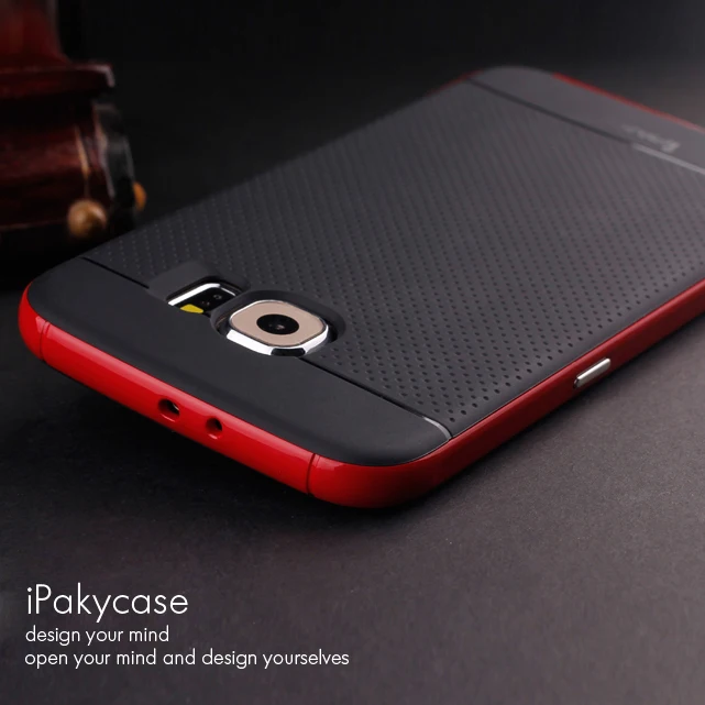 For Samsung Galaxy S6 S6 Edge Case 100% original Ipaky Brand Silicone Protector Shell Neo Hybrid  Back Cover For Samsung G9200