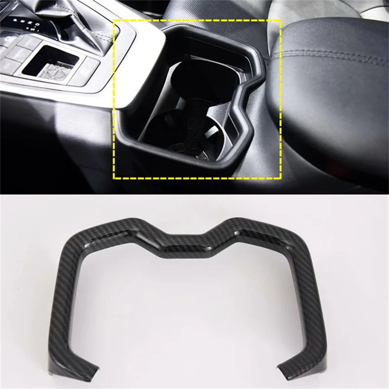 

Car Accessories For Toyota RAV4 2019 2020 Car Styling Accessories ABS Interior Front Water Cup Holder Cover Trim Frame 1pcs