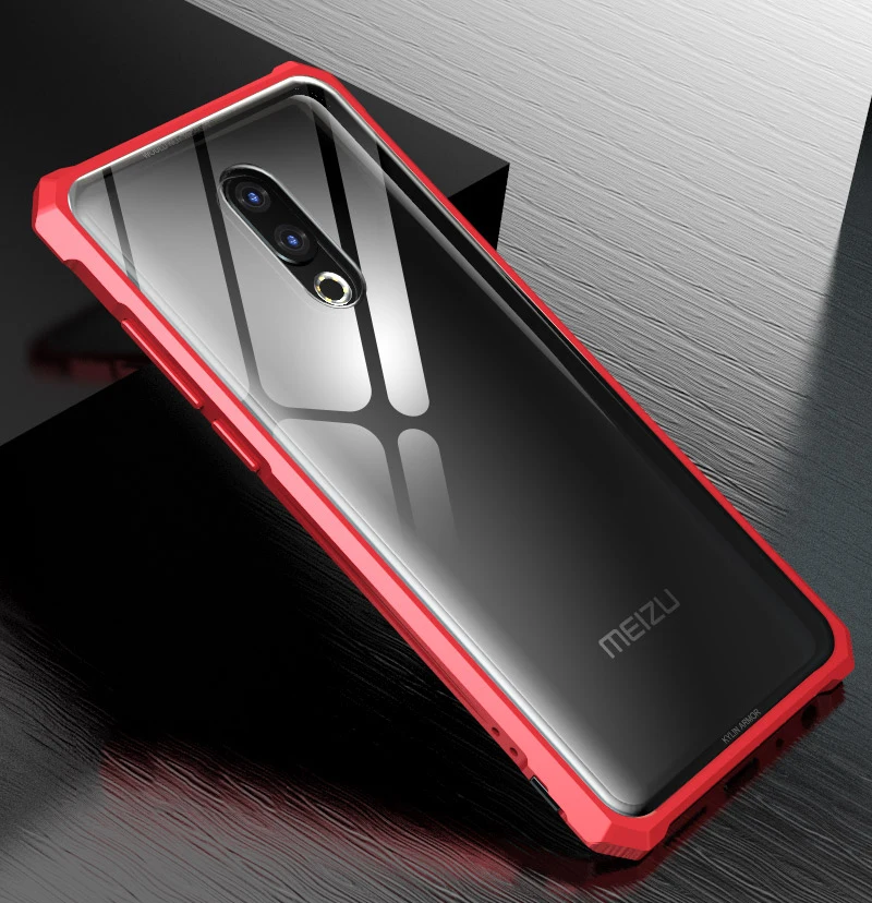 Для MEIZU 16th Plus, чехол, Роскошный Жесткий металлический каркас, прозрачное стекло, защитный чехол для телефона, для MEIZU 16th, задняя крышка