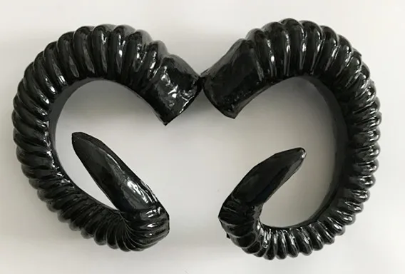 

Free shipping handmade black sheep horn for headband