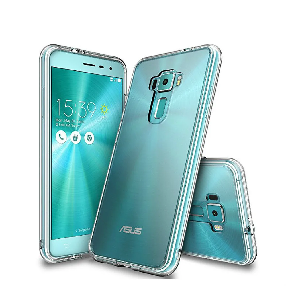 Прозрачный мягкий чехол из ТПУ для Asus Zenfone 3 ZE552KL тонкий Противоскользящий