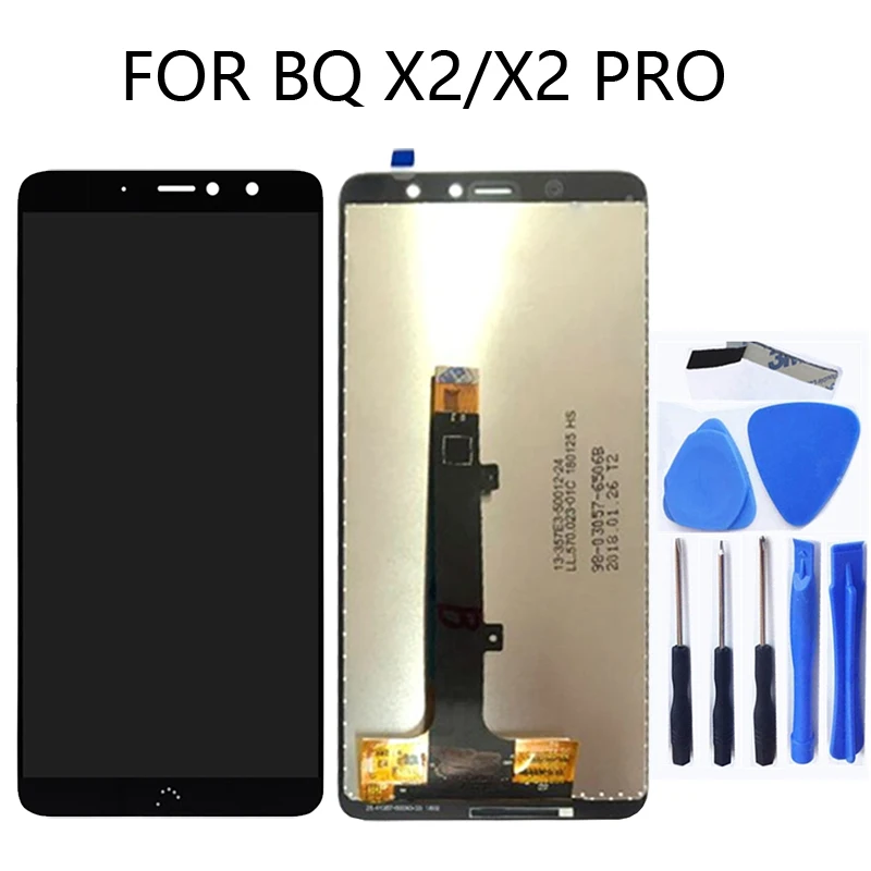 

5.65-inch AAA For BQ Aquaris X2 LCD Display Touch Screen Display digitizer Glass For BQ X2 Pro Phone Parts Components+Free Tools