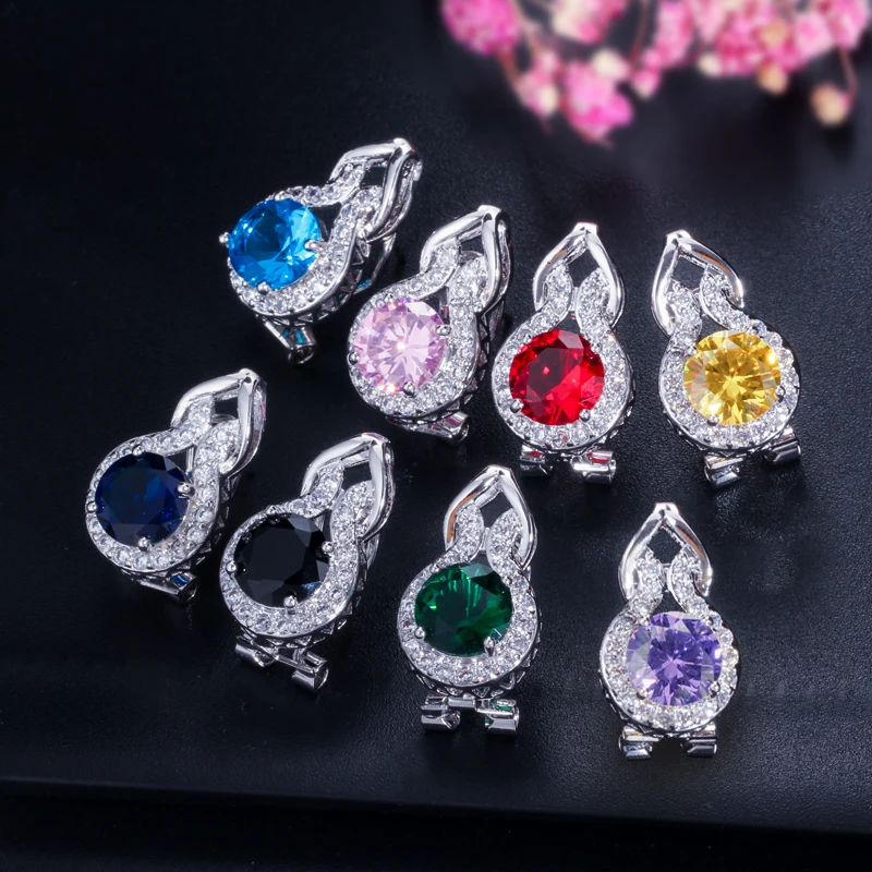 CWWZircons бренд 925 пробы серебряные ювелирные изделия модный светильник Синий CZ Кристалл ожерелье серьги и кольцо набор для женщин T200