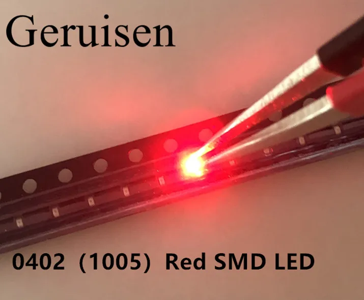 1000 шт 0402 Led поверхностное крепление Красный Smd/smt супер яркая лампа светодиоды SMD LED