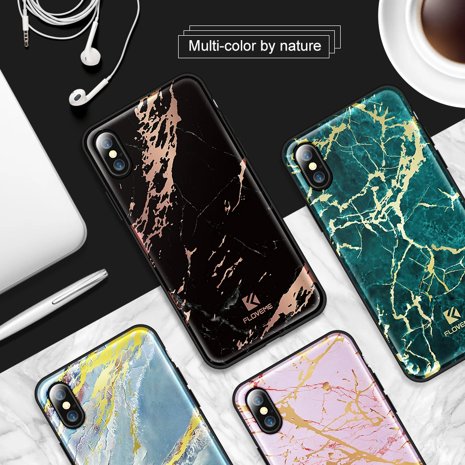 Floveme Мрамор чехол для телефона iPhone 6 6S роскошные расписные Мягкая силиконовая