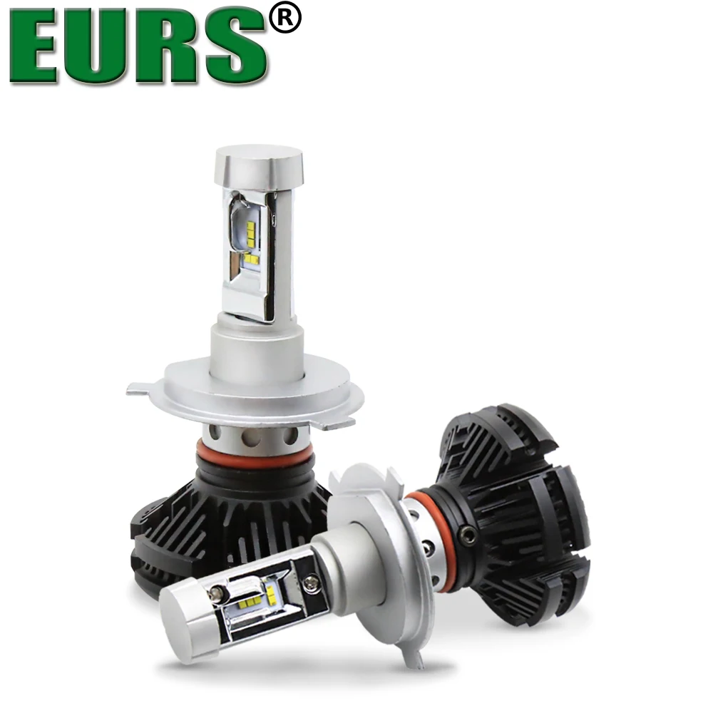 Eurs 2 шт. зэс 12 В 50 Вт 6000LM 6000 К H1 H4 H11 H7 9005 9006 9004 9007 880 авиационного алюминия csp Hi/Lo луч H1B