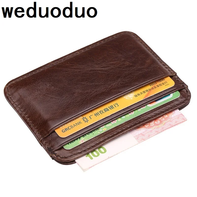 

Weduoduo брендовый держатель для карт, супер мягкая коровья кожа, держатель для кредитных карт, органайзер для визиток, чехол, мини для мужчин, карман для монет, винтажный