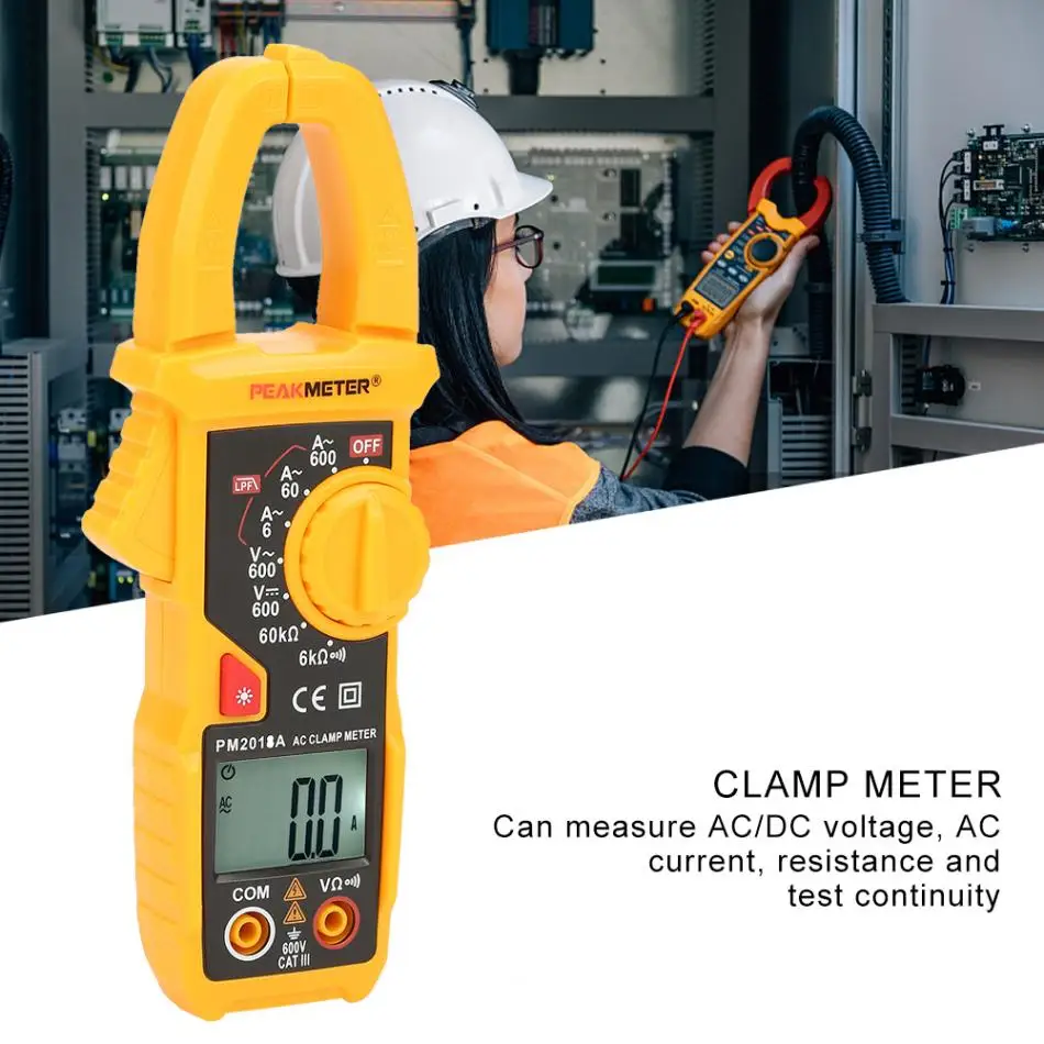 PEAKMETER клещи PM2018S Ручной цифровой ЖК-клещи AC/DC Диагностика напряжения мультиметр