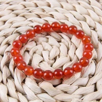 natural fashion 8mm red stone round beads natural stone crystal beaded bracelets jewelry for women gifts