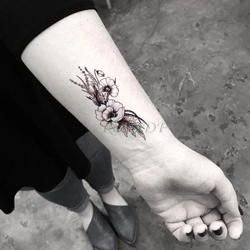 

Waterproof Temporary Tattoo Sticker rose flower Tatto Flash Tatoo Fake Tattoos Tatouage Wrist foot hand For Girl Women femme