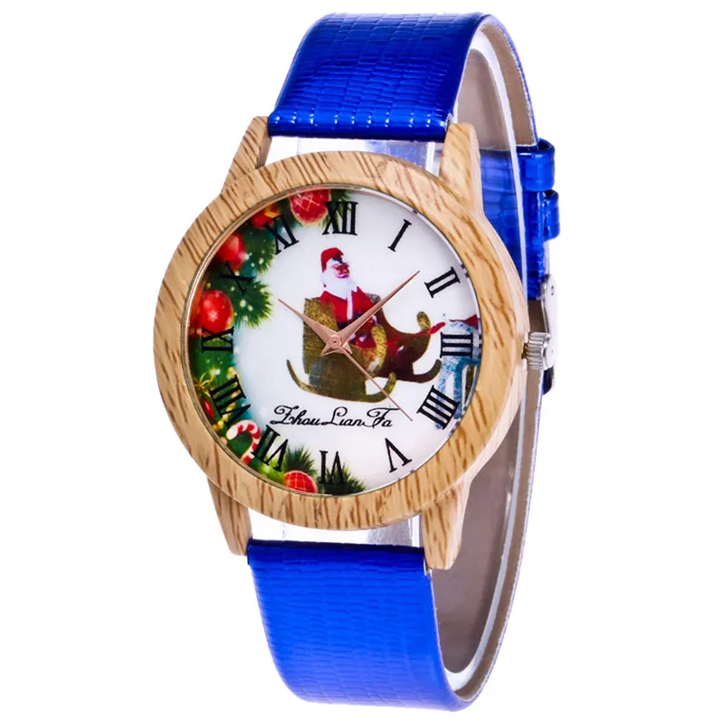 FUNIQUE Candy Color Casual Women Wristwatches Santa Claus Christmas Couple Watches Leather Strap Femme 2018 | Наручные часы