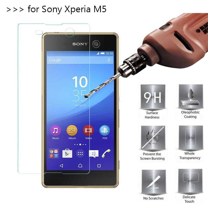 10 шт./лот Премиум закаленное Стекло для sony Xperia M5 E5603 Экран протектор Закаленное