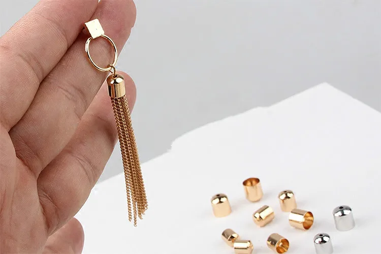 Самодельные серьги подвески с кисточкой аксессуары для наушников ручной работы