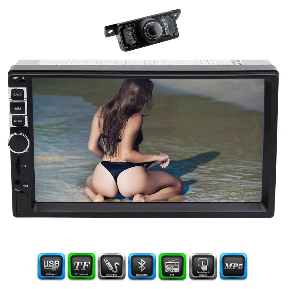 Автомагнитола 2 DIN 6 дюйма без DVD CD мультимедийный проигрыватель MP5 USB SD Bluetooth FM Aux in