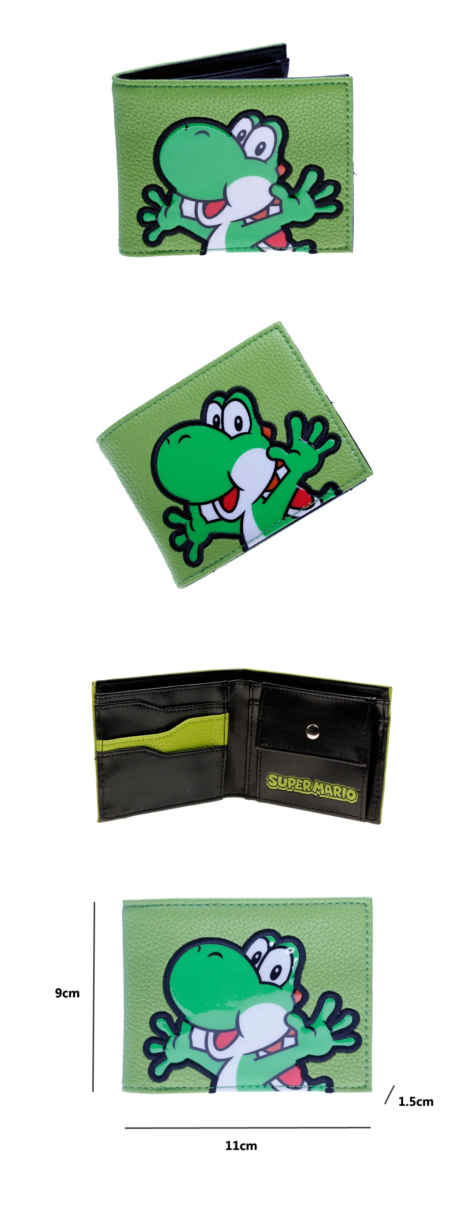 Двойной Бумажник для nintendo Super Mario Yoshi Green DFT-2155