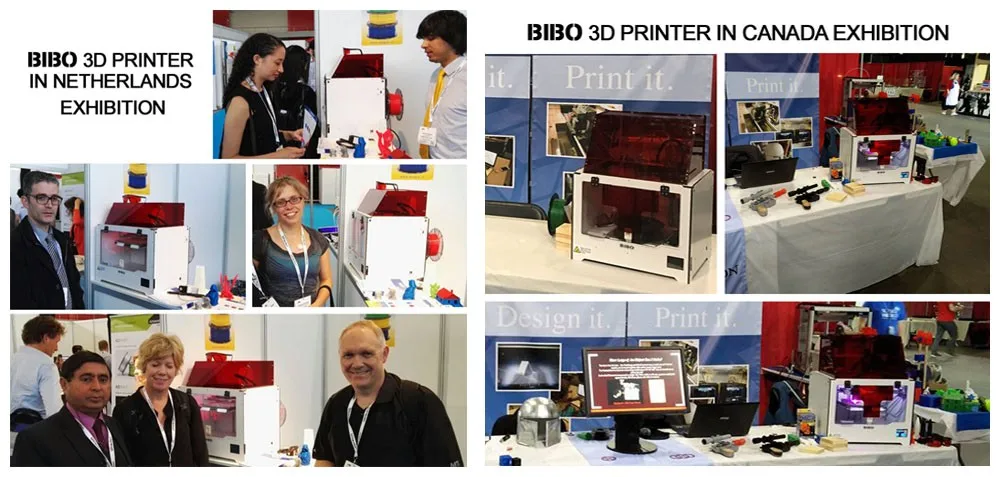 BIBO 2 3d принтер отрезать время печати пополам прочная рамка двойные экструдеры печать нескольких материалов 3д не DIY