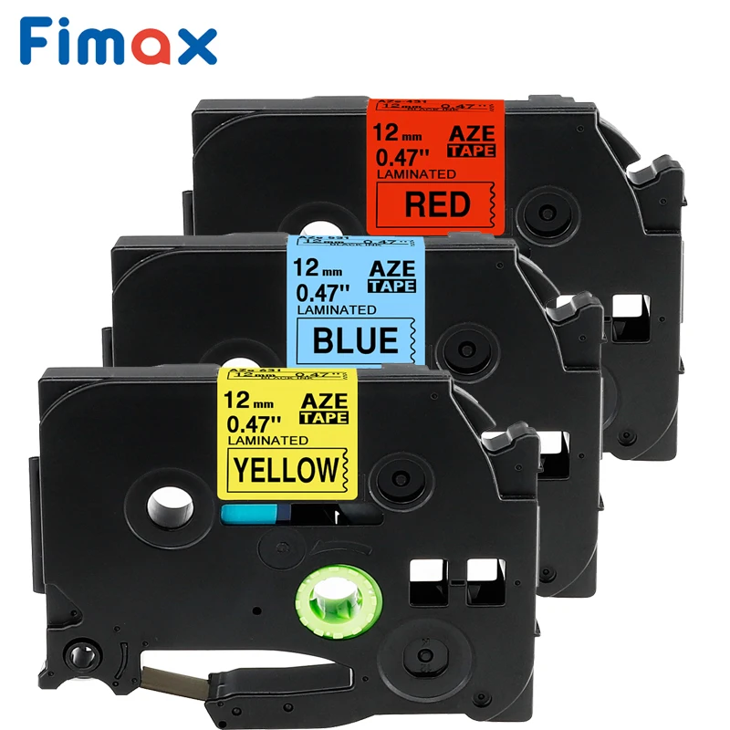 

Fimax 3 шт., совместим с Brother TZe-431 TZe-531 tz631 Tz231 P-touch printer TZe Tape 12 мм, устройство для изготовления этикеток PTD210