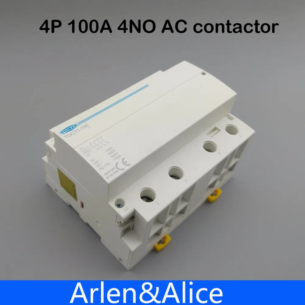Модульный контактор TOCT1 4P 100A 4NO 230 В 50/60 Гц на din рейку|modular contactor|contactor acac contactor |