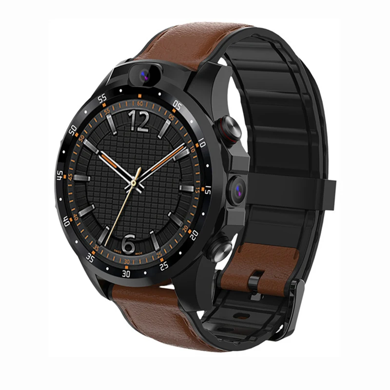 brown V9 мужские умные часы 1,6 дюймов AMOLED экран Android 7,1 MTK6739 3 ГБ+ 32 ГБ Роскошные деловые умные часы 4G Smartwatch для Android IOS - Цвет: brown