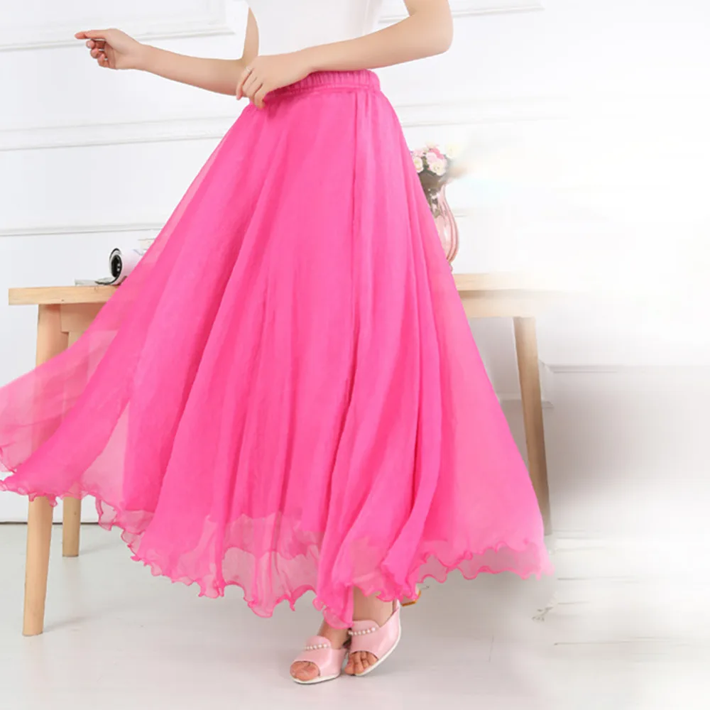 Двухслойная длинная юбка макси мягкий кружевной тюль юбки для свадьбы подружки