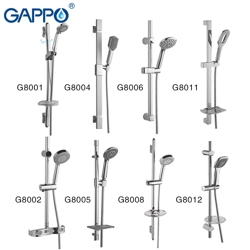 gappo shower slide bars extension shower bathroom shower rail slide holder wall mounted adjustable sliding bar free global shipping