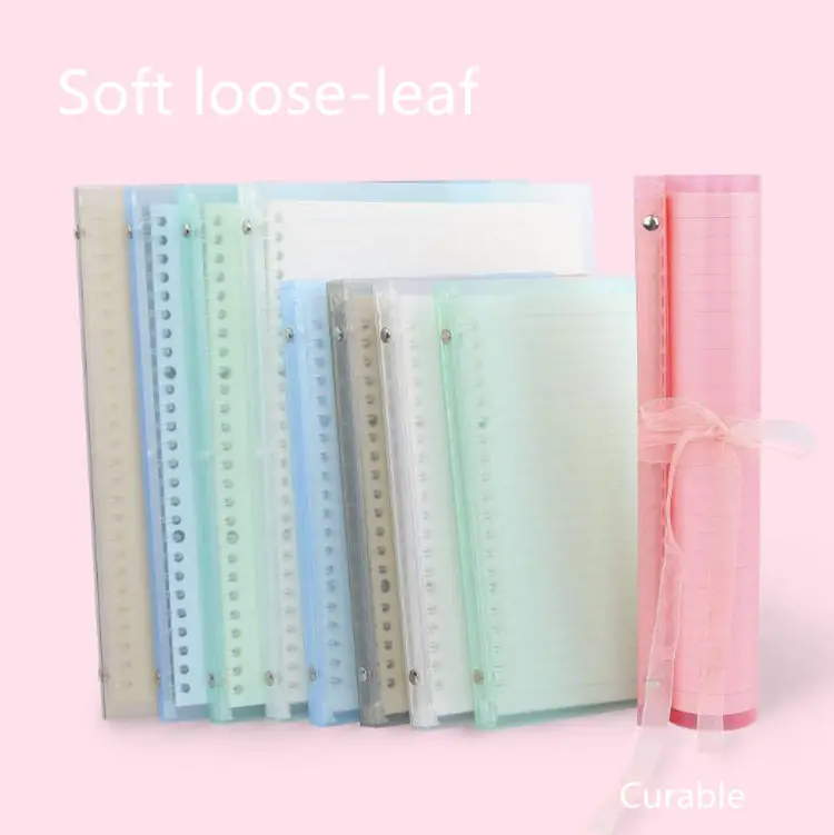 

Coloffice Pure Color Detachable A5 B5 Notebook Ultra-Thin Soft Loose-Leaf Book Horizontal Line Inside Page Students Stationery