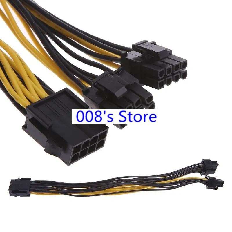 Новый 25 см ПК Питание кабель Процессор Molex 8 Pin до 2 PCI-e (6 + 2) 18AWG Экспресс Графика