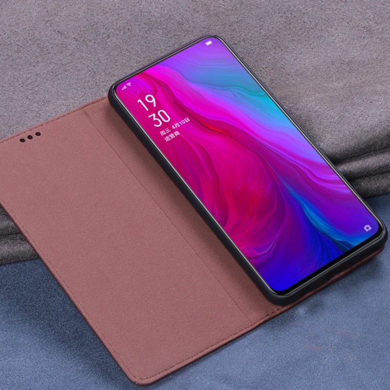 Чехол AIBOULLY для OPPO Reno мягкий силиконовый кожаный чехол с откидной крышкой