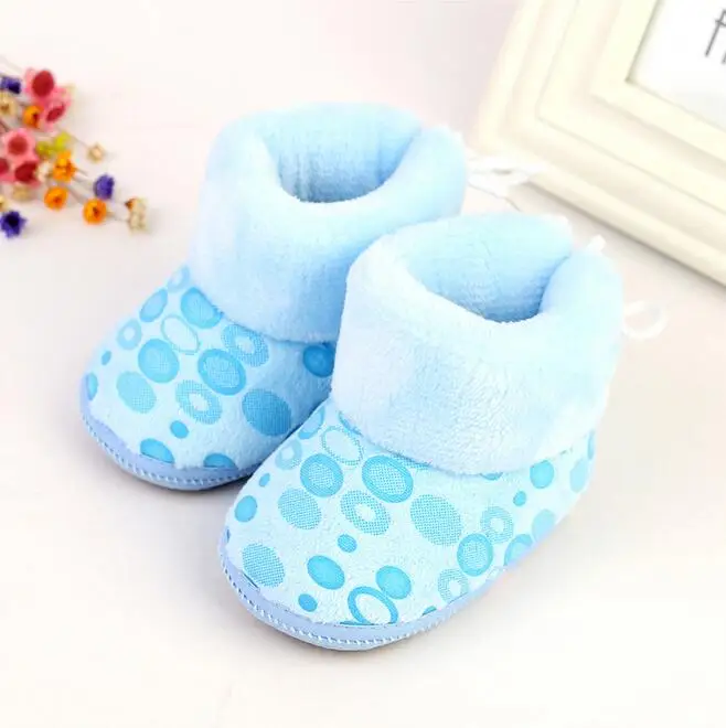 

HOT Pair Warmer Pop Snow Boots Winter Circles Hot Infant Lovely New Baby Kids Cotton Shoes Non-slip