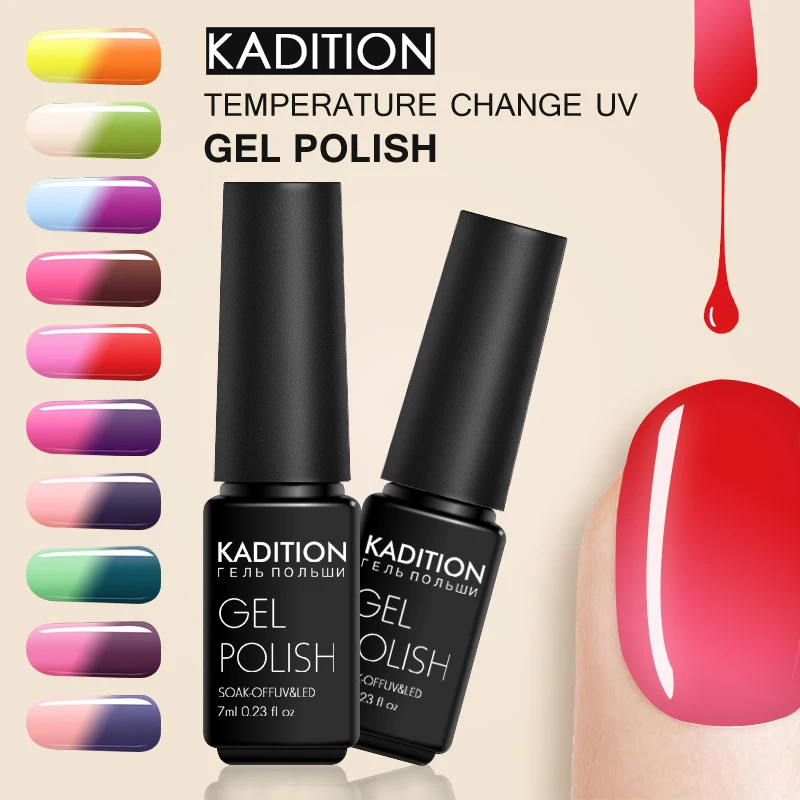 Термогель-лак KADITION Хамелеон 29 Lucky Color температурный УФ-гель для ногтей
