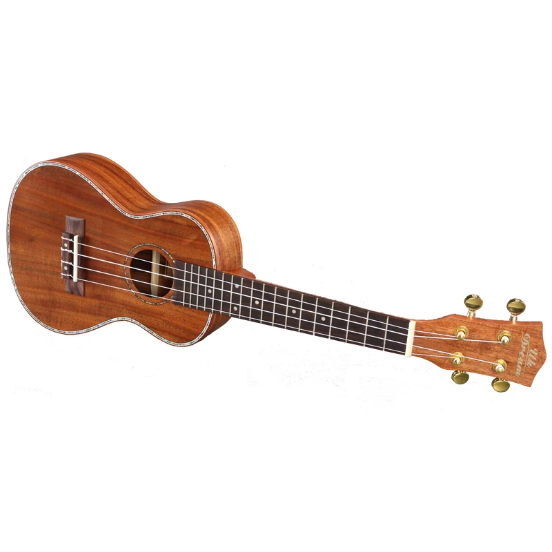 Полностью Sapele 23 дюйма Маленькая деревянная гитара с закрытой ручкой 4 струны 18