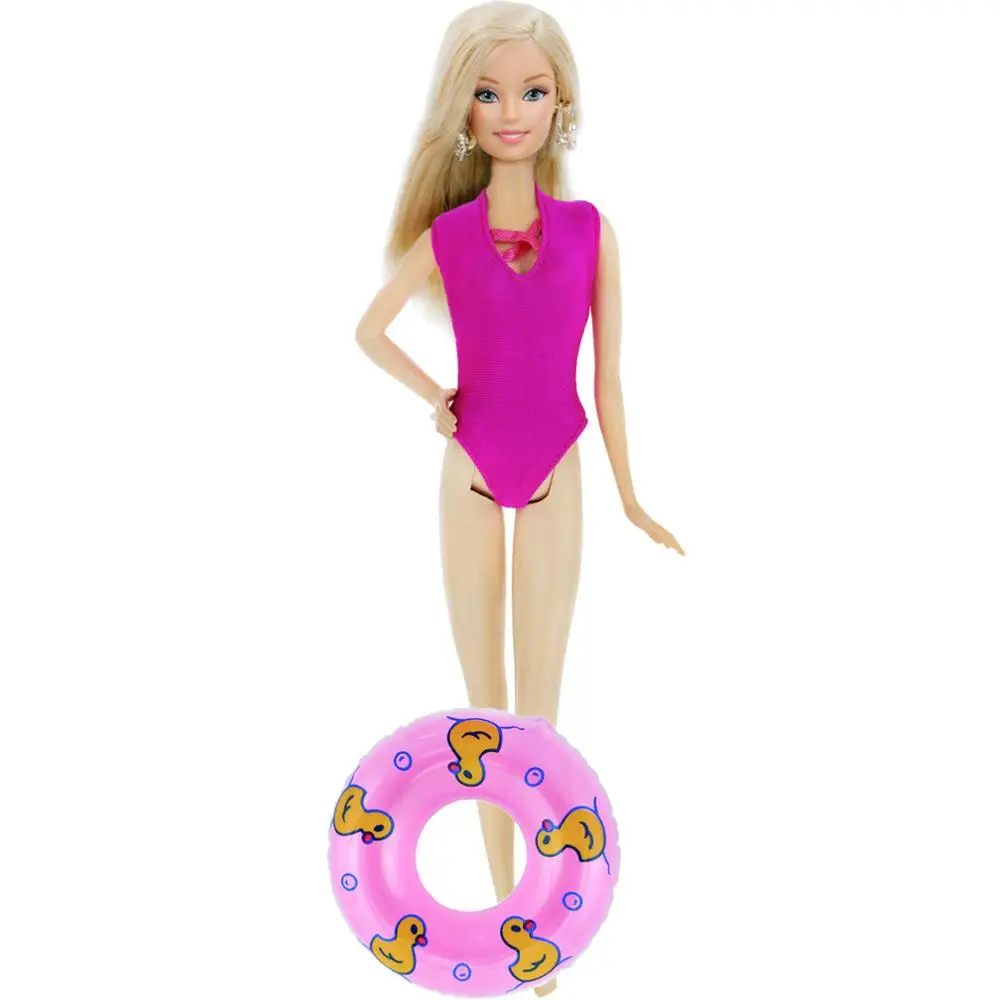 Один комплект модный пляжный купальник бикини с розовыми плавучий буй