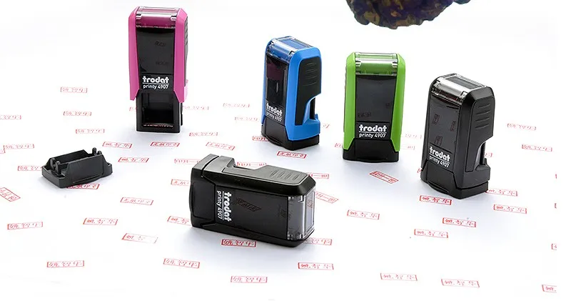 Customized self-inking Name stamp+string for signet personal bank seal signature stamp DIY Scrapbook Decoration ink changed | Дом и сад