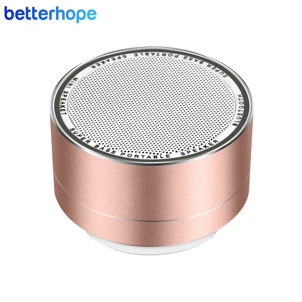 BetterHope BH-A10S Портативный беспроводной Bluetooth динамик металлический мини сабвуфер с
