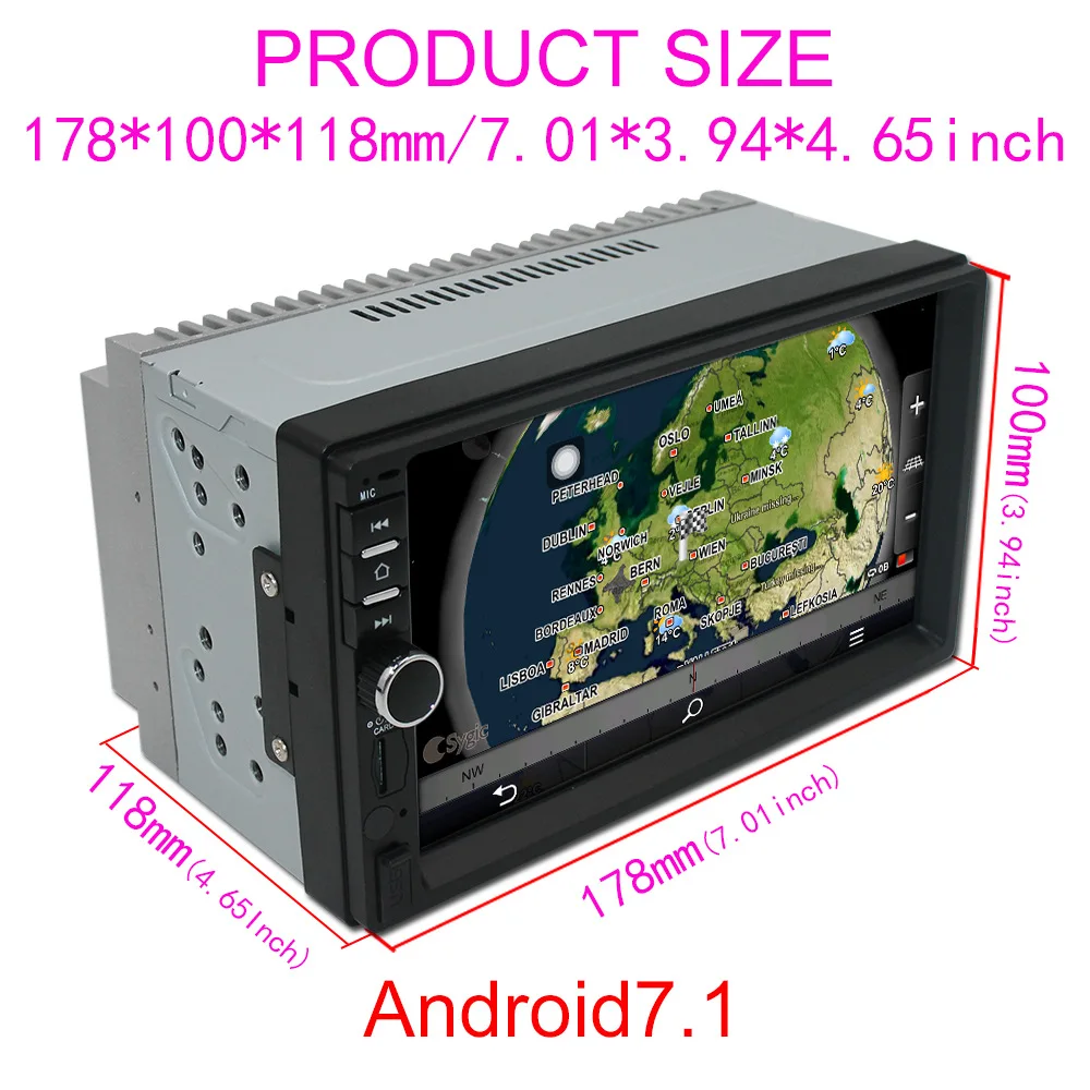 SWM RDS радио 2 Din Android 7,1 gps навигация Авто Радио стерео радио Coche Bluetooth Радио Para авто FM USB