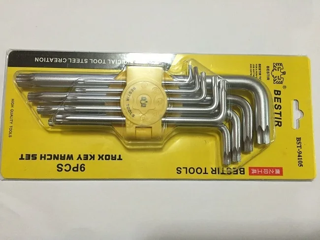 9 шт. (T15 T20 T25 T27 T30 T40 T45 T50 T55) метрический длинный ключ torx инструмент для ремонта