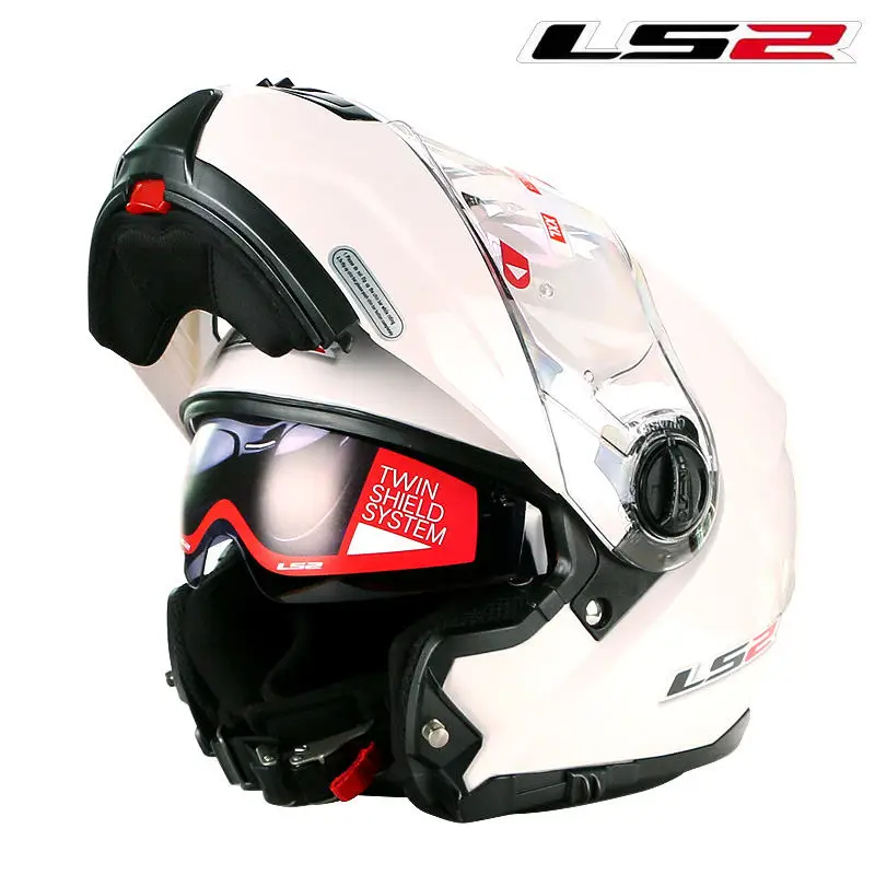 

Genuine LS2 FF325 flip up motocycle helmet double sun shield lens modular motorbike helmet men full face ECE racing moto helmets