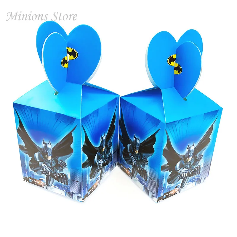 Batman 6 шт./лот, милая бумага с динозаврами, коробка для конфет, вечерние подарочные коробки с динозаврами, Подарочная коробка с динозаврами для вечеринок на день рождения и декора - Цвет: Batman