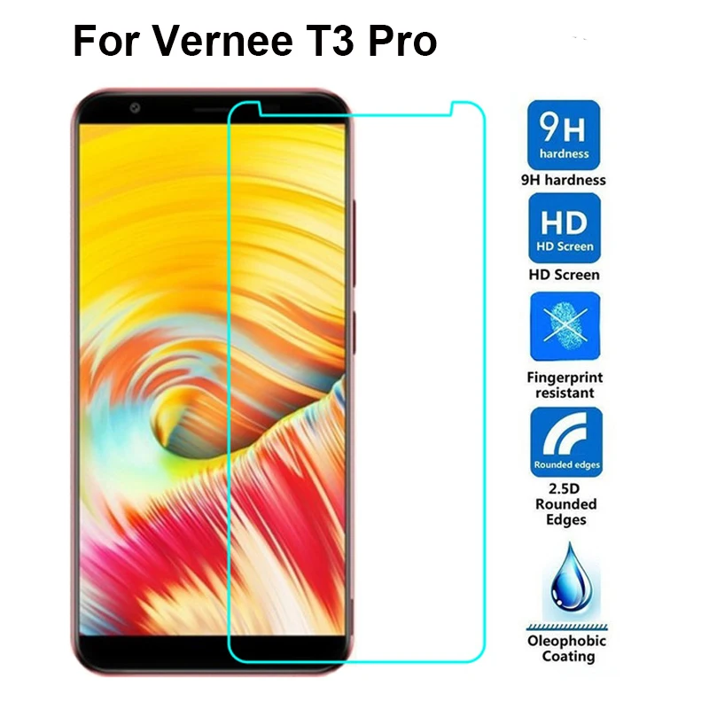 

VERNEE T3 PRO Tempered Glass Not Full Cover Case Screen protector 5.5" Phone protective Glass Film For VERNEE T3 PRO