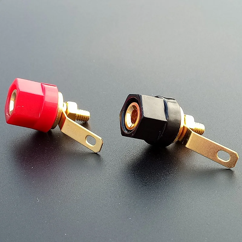 

100pcs/lot 4MM Banana Plug Jack Socket Binding Post Amplifier Terminal Banana Speaker Jack 5 Pairs Red+Black