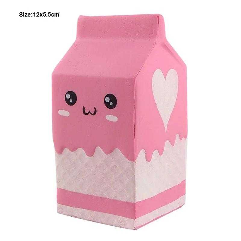 Milk Box Кавайный антистрессовый милый мягкий медленно поднимающийся Единорог панда олень ПУ Мягкий какашка зуб торт крем игрушки сжимаются забавная игрушка - Цвет: Milk Box