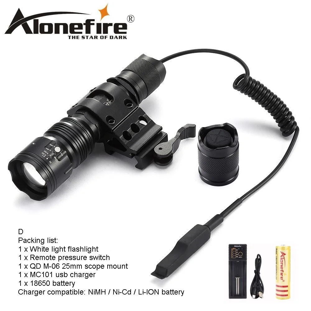 Tactics flashlight D AloneFire TK104 светодиодный тактический фонарь 18650 светодиодный фонарь с пультом дистанционного управления светодиодный тактический фонарь для охоты - Испускаемый цвет: Tactics flashlight D