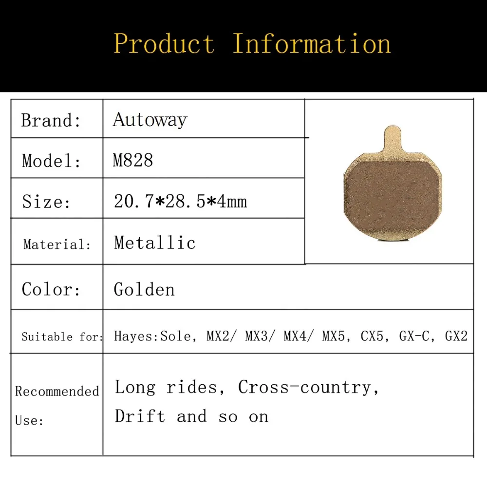 2 пары велосипедных дневных колодок для Hayes Sole MX2 MX3 MX4 MX5 CX5 дисковый тормоз горного