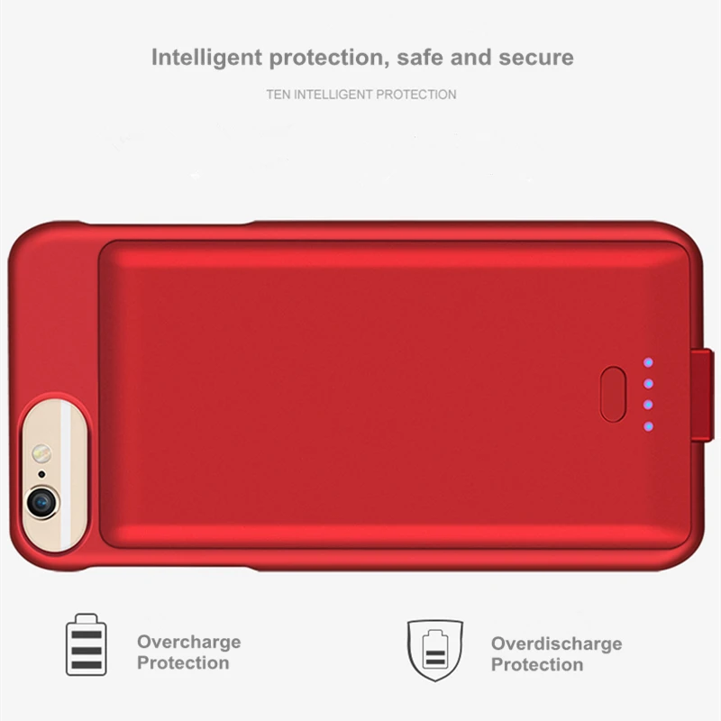 5000 мАч портативный внешний аккумулятор зарядное устройство чехол для iPhone X 8 7 6s Plus 4000 мАч Внешний аккумулятор чехол для iPhone 8 7 6 6s чехол питания