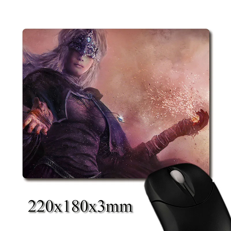 Резиновый противоскользящий коврик для мыши с принтом The Fire Keeper of DS3 CG 220x180x3 мм |