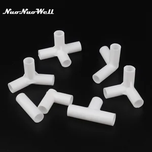 5pcs 12mm PVC Straight Elbow Tee Connector Four Way Joint 90 120 135 Degree 1/4" PVC Pipe Adapter DIY Wardrobe Tent Fittings