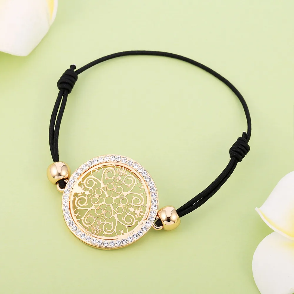2018 Fashion Crystal Charm Bracelets For Women Gold Color Link Chain Cuff Bracelet Bangles Jewelry Valentines Day Party Jewelr | Украшения