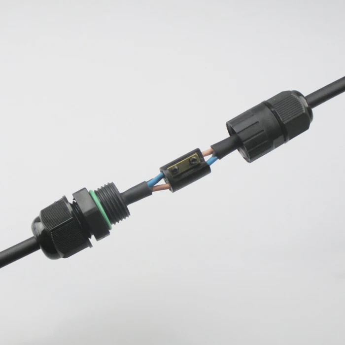10 компл./Лот Водонепроницаемый соединитель IP68 I образная PG9 разъемы 2 Pin AC 250V/10A