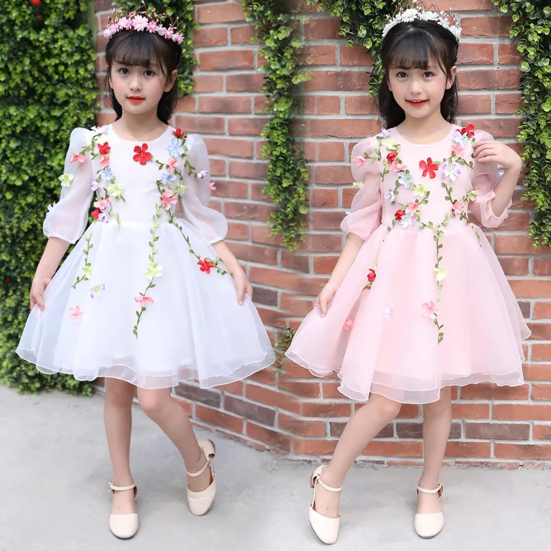 Kindstraum 2017 девушки цветы бальное платье высокого качества принцесса